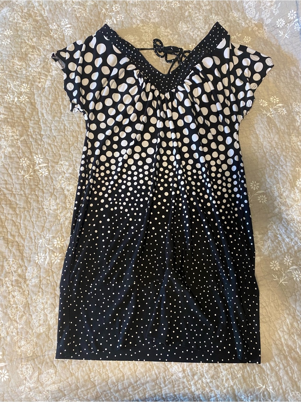 Frank Lyman Design Black & White Polka Dot Dress